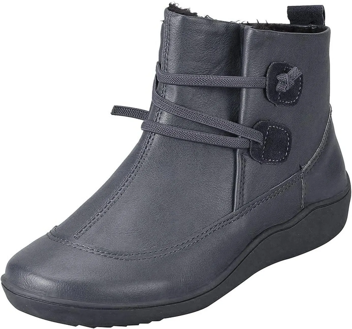 Womens Boots Retro Exquisite Beautiful Leather Boots for Women Flat Soft Sole Comfortable Ankle Boots