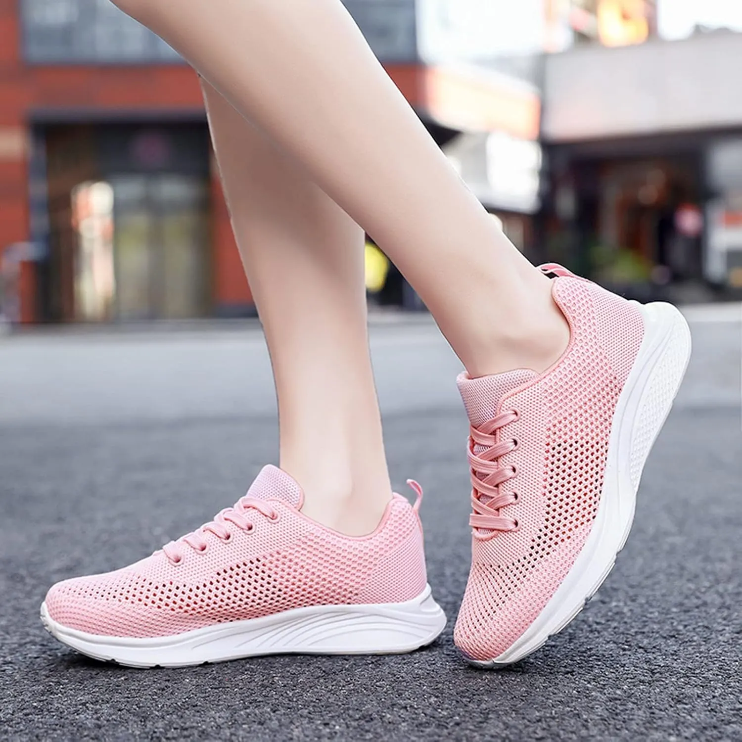 Womens Ladies Walking Running Shoes Slip On Lace-Up Mens Casual Shoes Jogging Men Shoes Casual Casual Sneakers Platform Tennis Shoe Cross Trainer Shoe