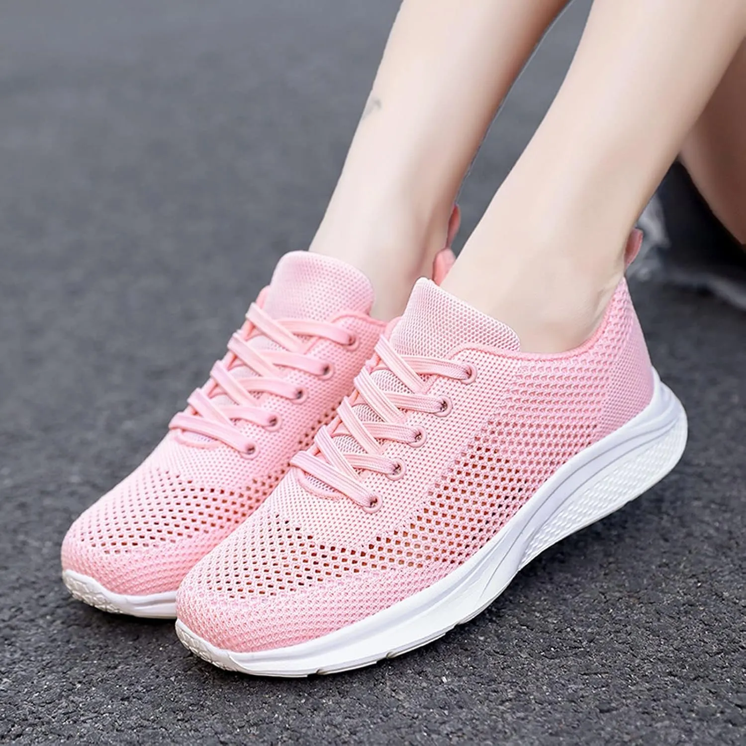 Womens Ladies Walking Running Shoes Slip On Lace-Up Mens Casual Shoes Jogging Men Shoes Casual Casual Sneakers Platform Tennis Shoe Cross Trainer Shoe