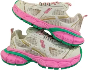 Women's Non Slip Soft Sole Casual Thick Sole Walking Shoes Mesh Color Block Sneakers Breathable Mesh Running Shoes