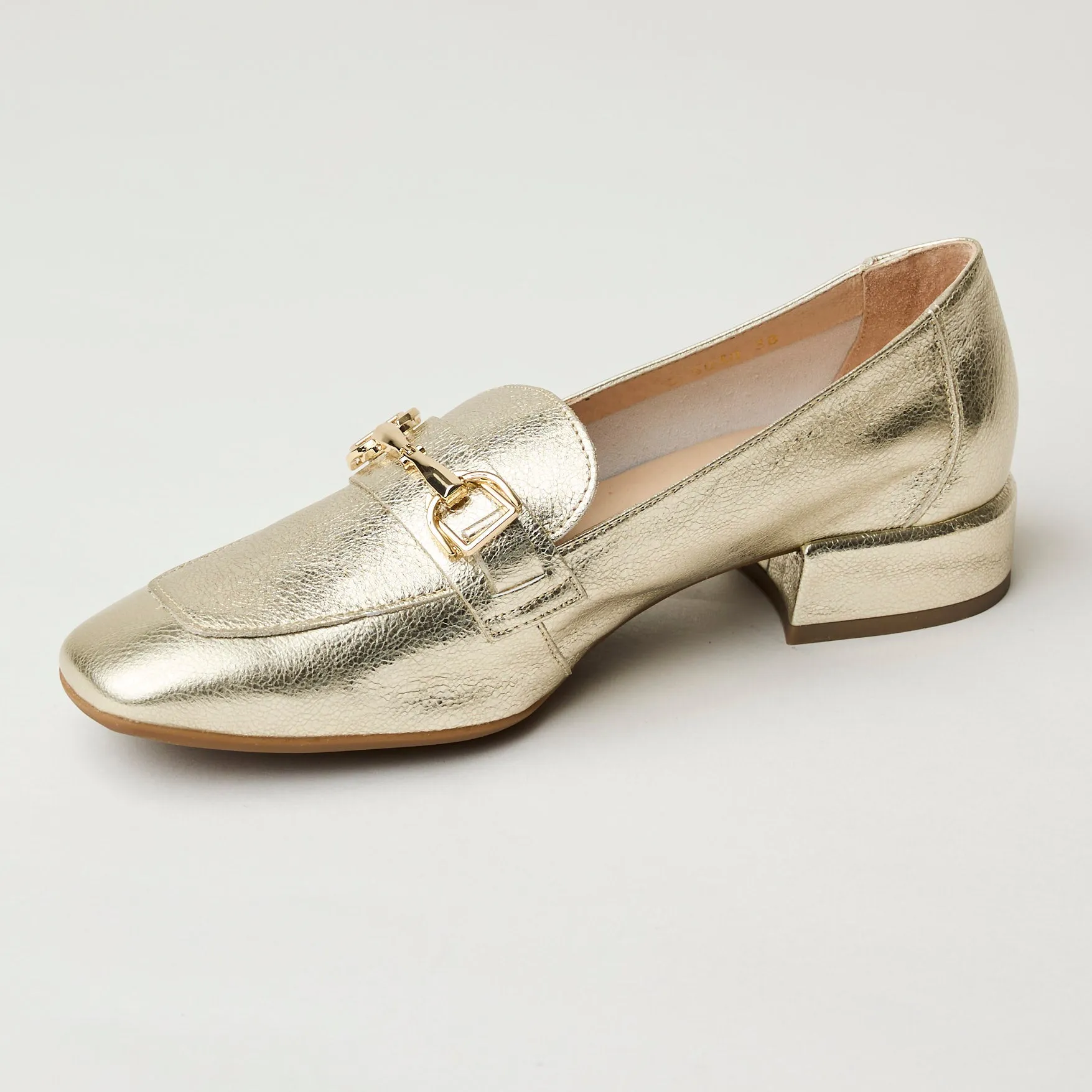 Wonders Gold Metallic Loafers