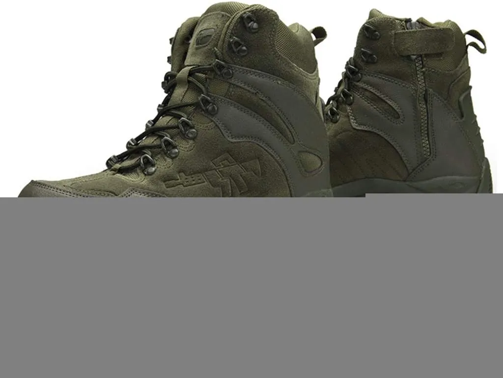 Wygwlg Men's Army Safety Shoes Military Desert Combat Boot Waterproof Low Rise Hiking Boots Action Protection Boots