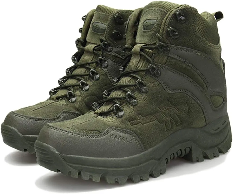 Wygwlg Men's Army Safety Shoes Military Desert Combat Boot Waterproof Low Rise Hiking Boots Action Protection Boots