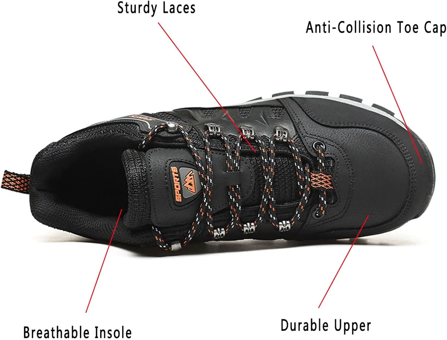 YUKTOPA Men's Backpacking Boots Outdoor Hiking Shoes Mountaineering Shoes Athletic Walking Sneakers