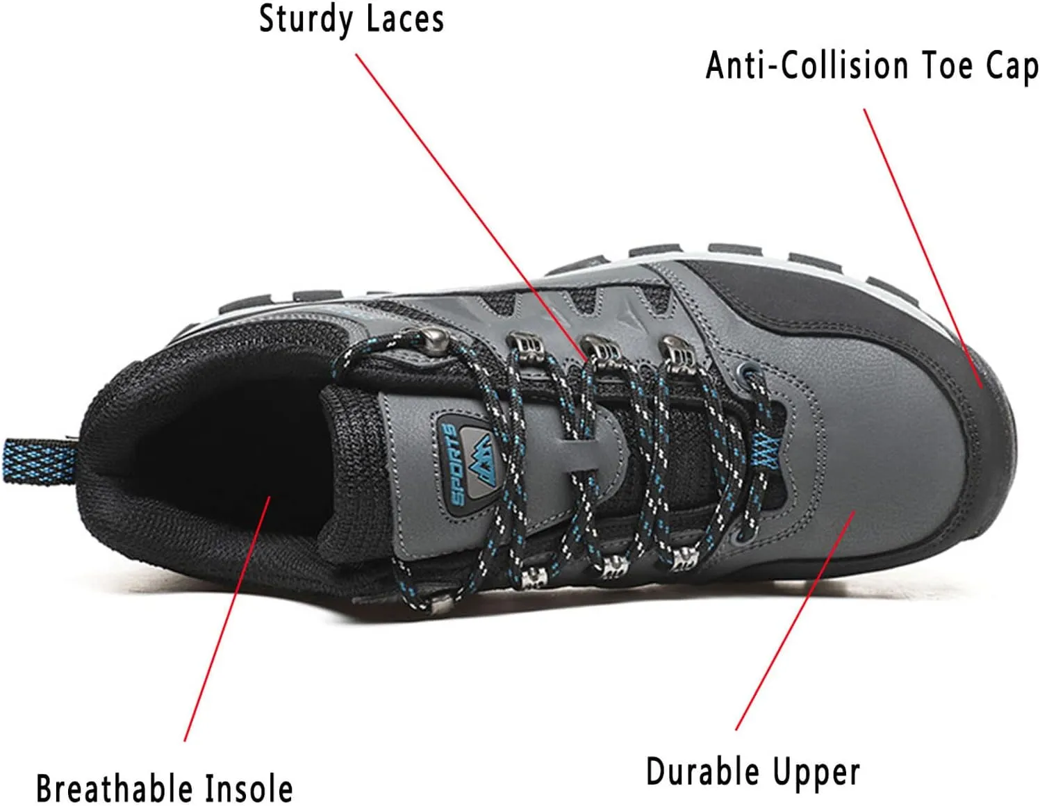 YUKTOPA Men's Backpacking Boots Outdoor Hiking Shoes Mountaineering Shoes Athletic Walking Sneakers