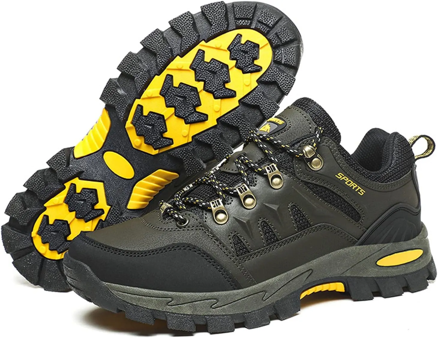 YUKTOPA Men's Backpacking Boots Outdoor Hiking Shoes Mountaineering Shoes Athletic Walking Sneakers