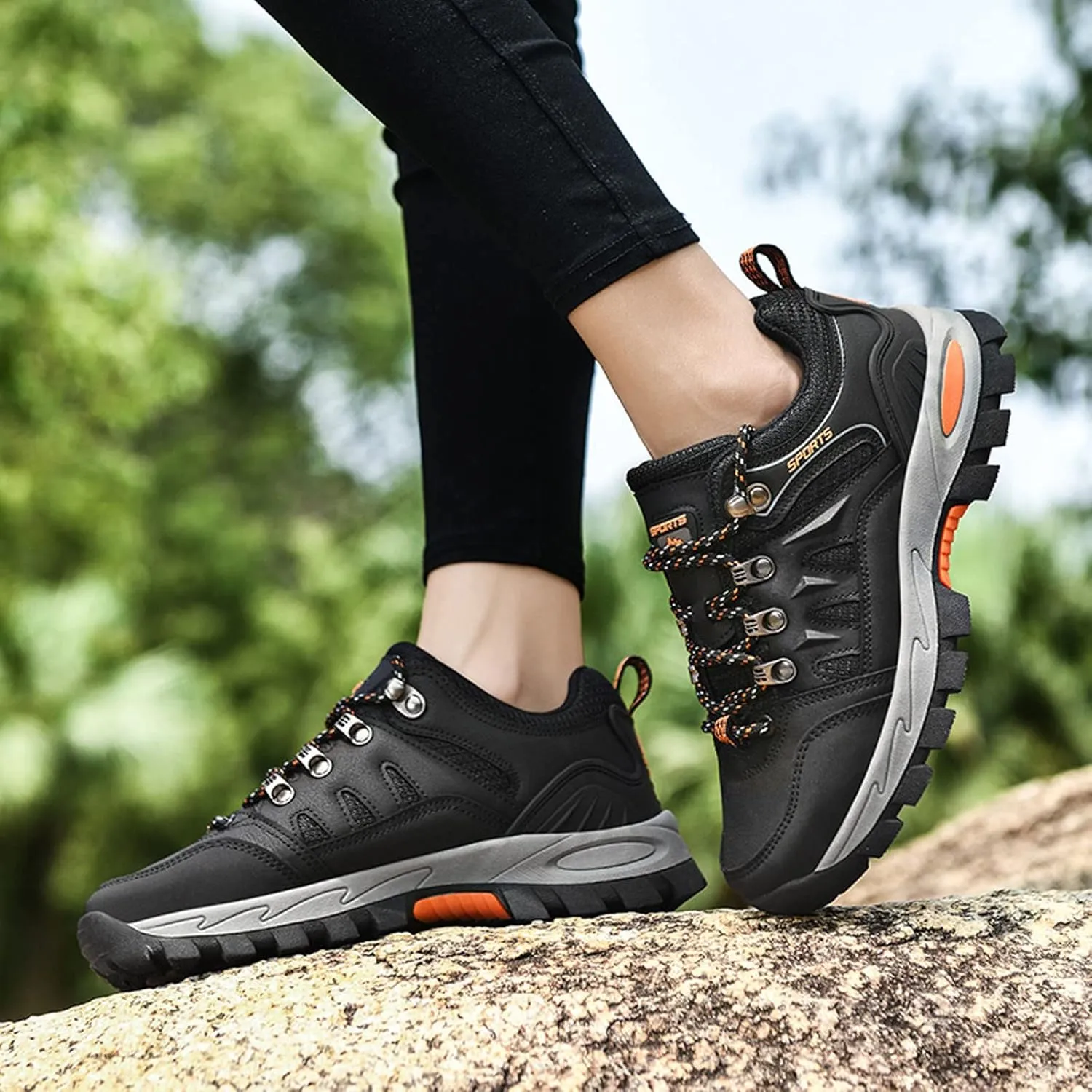 YUKTOPA Men's Backpacking Boots Outdoor Hiking Shoes Mountaineering Shoes Athletic Walking Sneakers