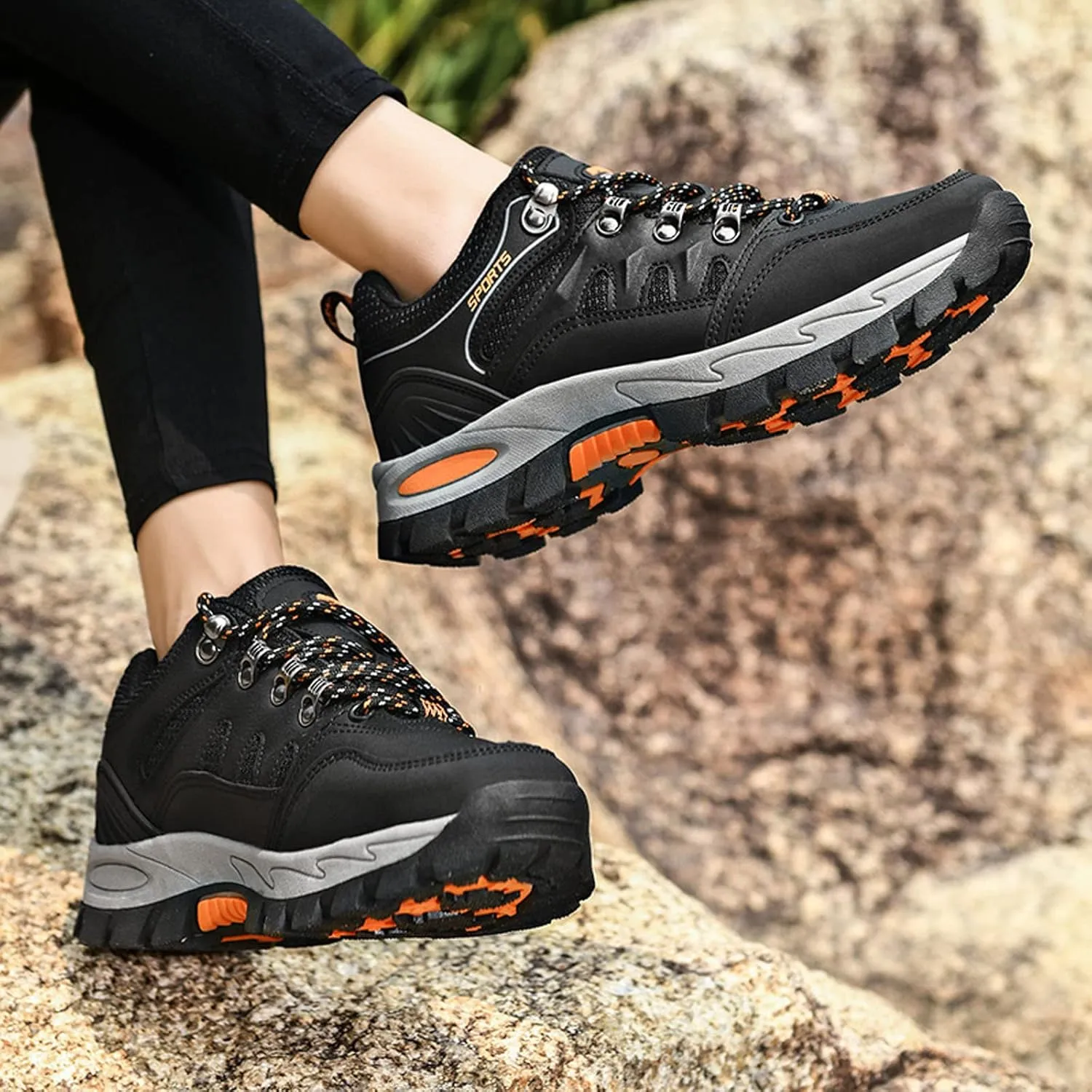 YUKTOPA Men's Backpacking Boots Outdoor Hiking Shoes Mountaineering Shoes Athletic Walking Sneakers